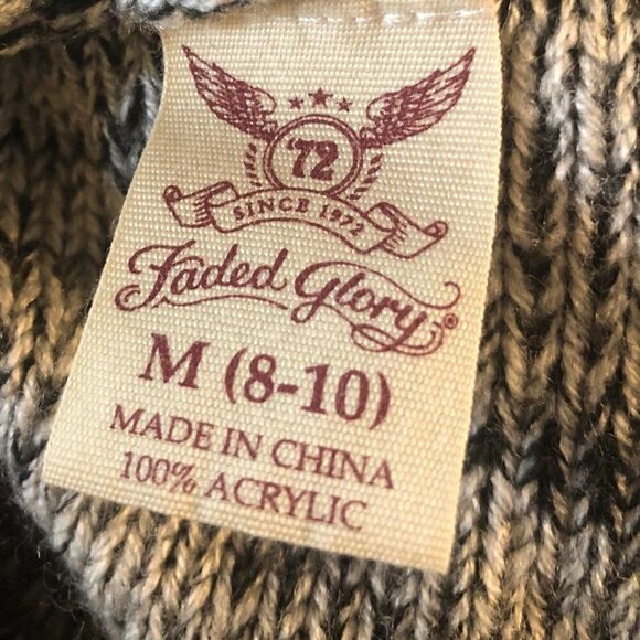 Women's Grey/Black Knit L/S Sweater-M - Picture 4 of 4